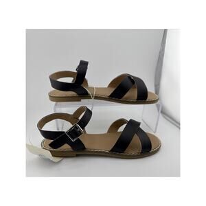 Tucker & Tate Girls Sandals‎ Black Girl's Size 1 Buckle Strap NWT